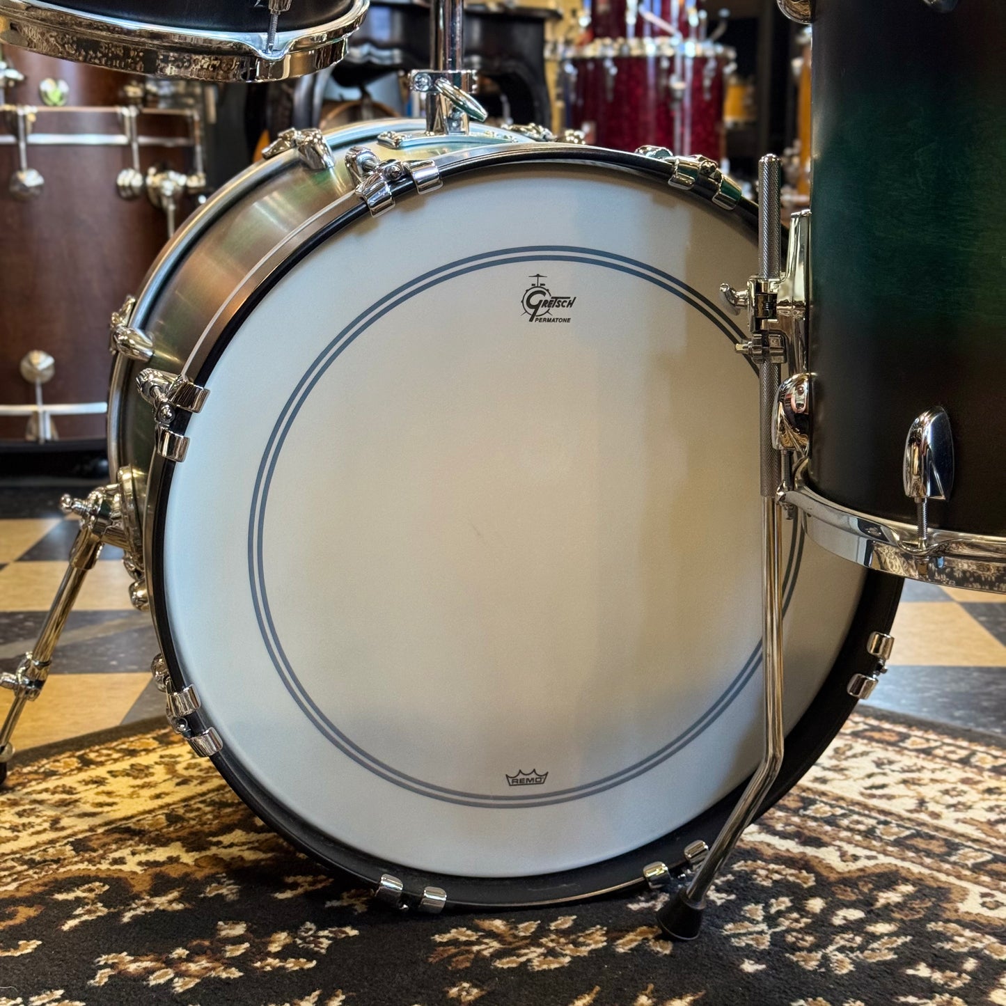 USED 2022 Gretsch Broadkaster in Satin Caribbean Twilight Mist - 14x20, 8x12, 14x14