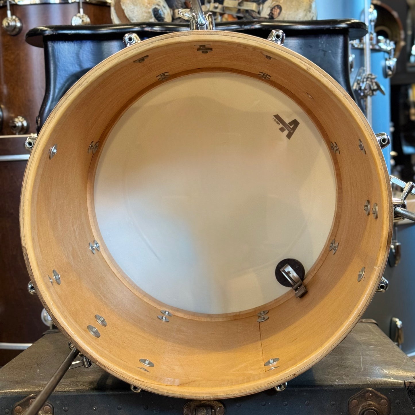 VINTAGE 1970's Slingerland 16x16 Floor Tom in Silver Sparkle