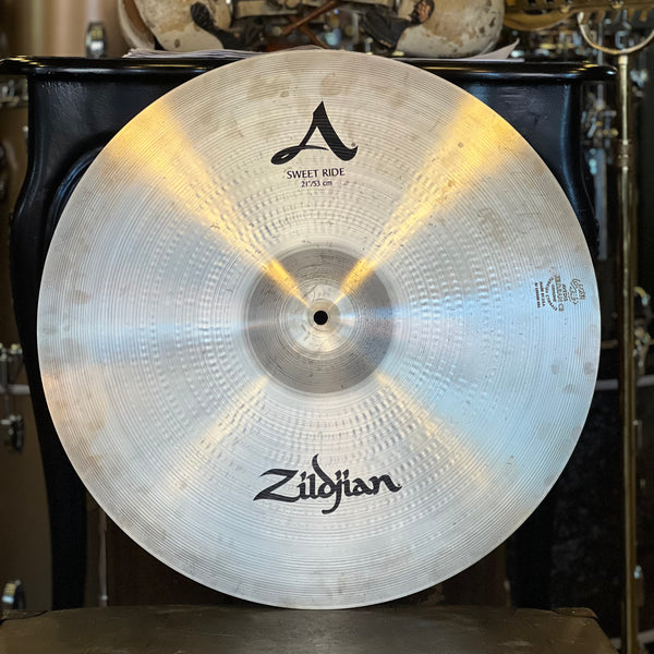 USED Zildjian 21" A. Zildjian Sweet Ride Cymbal - 2372g