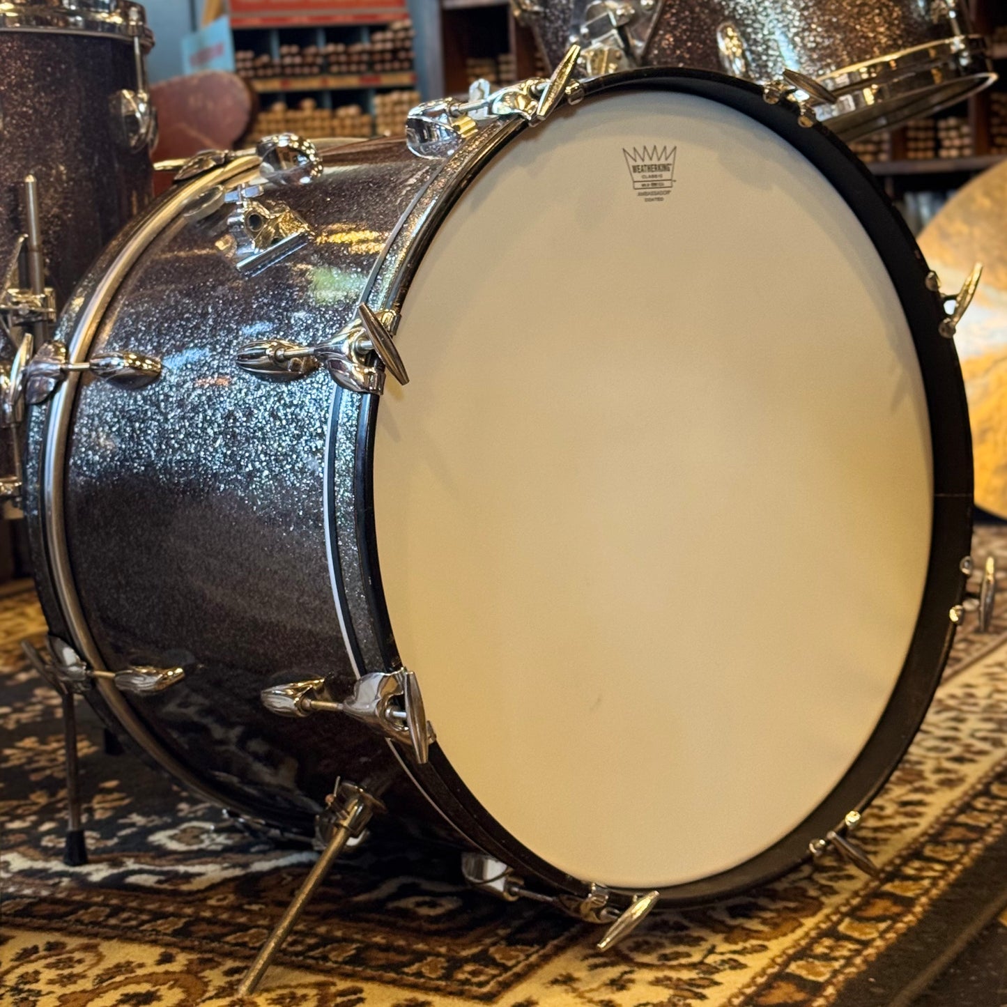 VINTAGE 1960's Gretsch Round Badge Drum Set in Starlight Sparkle - 14x20, 9x13, 14x14, 16x16, 5.5x14