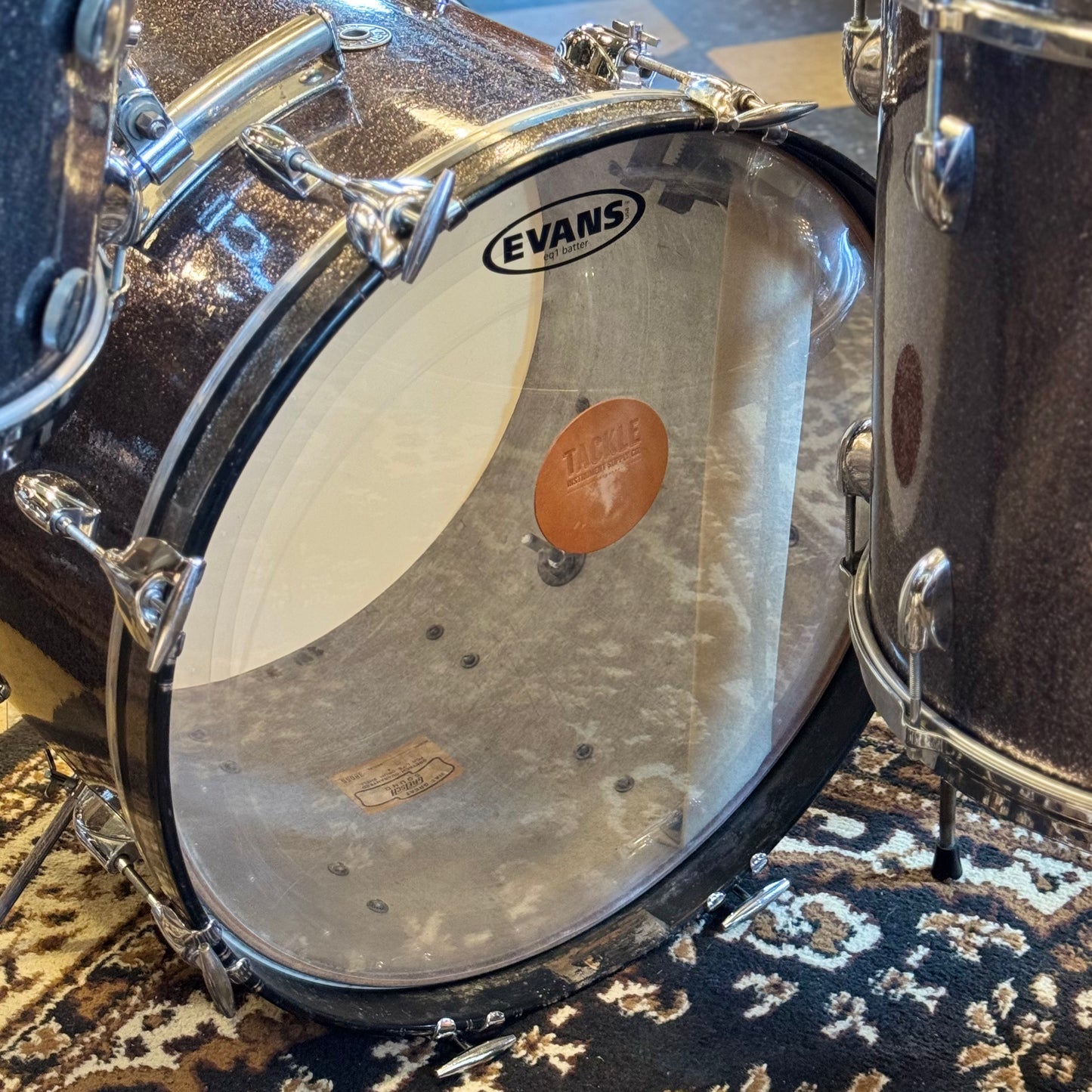 VINTAGE 1960's Gretsch Round Badge Drum Set in Starlight Sparkle - 14x20, 9x13, 14x14, 16x16, 5.5x14