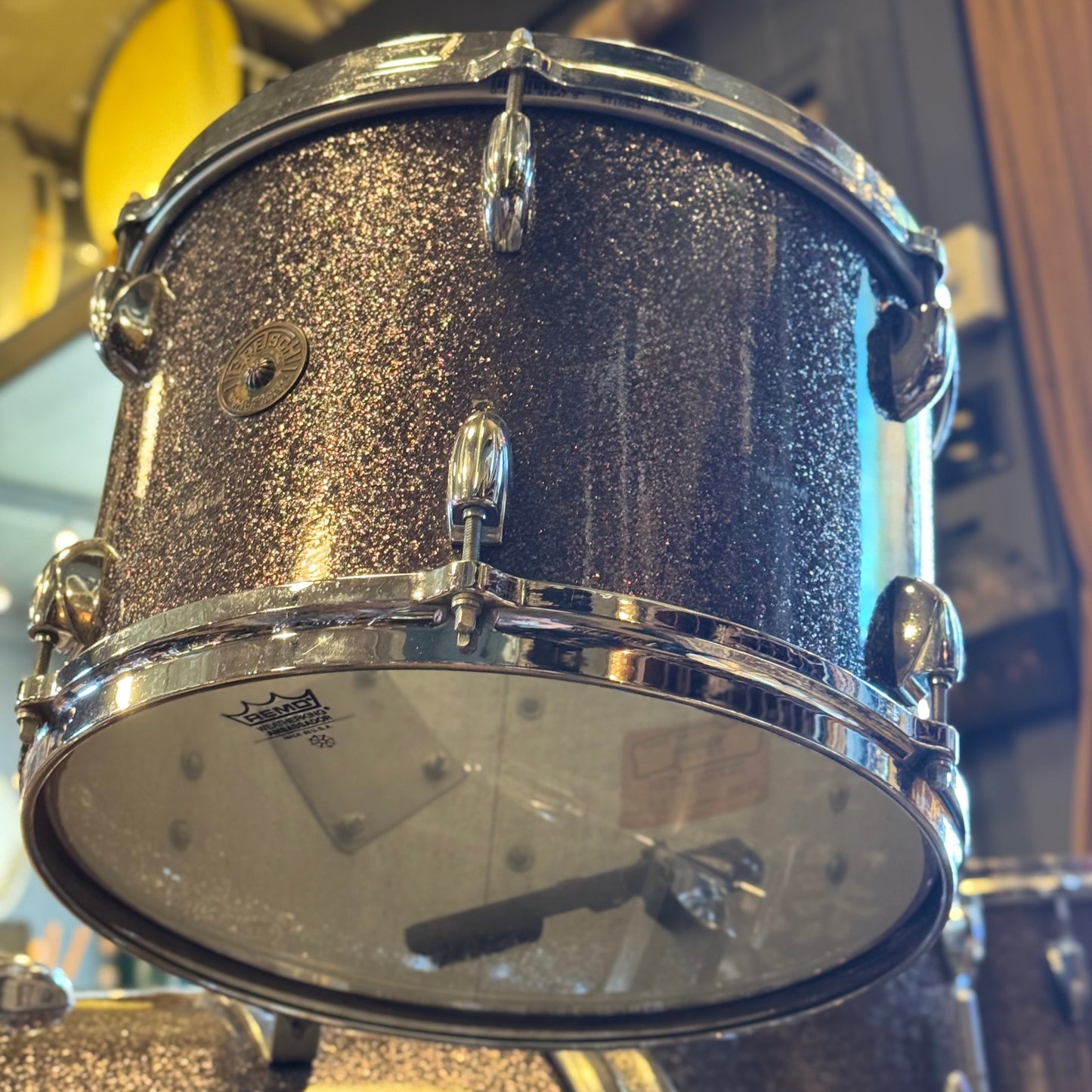 VINTAGE 1960's Gretsch Round Badge Drum Set in Starlight Sparkle - 14x20, 9x13, 14x14, 16x16, 5.5x14
