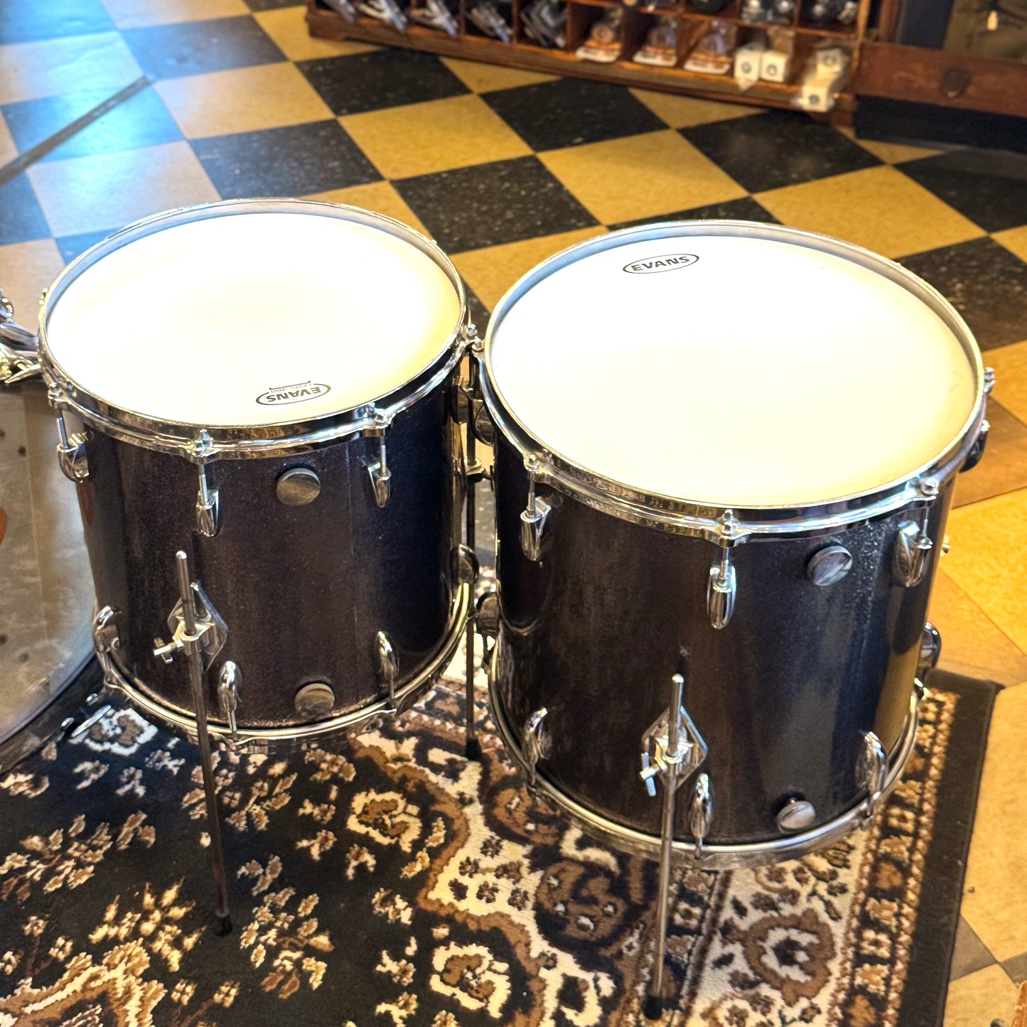VINTAGE 1960's Gretsch Round Badge Drum Set in Starlight Sparkle - 14x20, 9x13, 14x14, 16x16, 5.5x14
