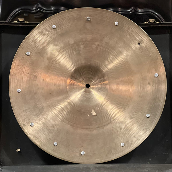 VINTAGE 1960's A. Zildjian Sizzle Crash-Ride Cymbal Drilled for Twelve Rivets - 1632g