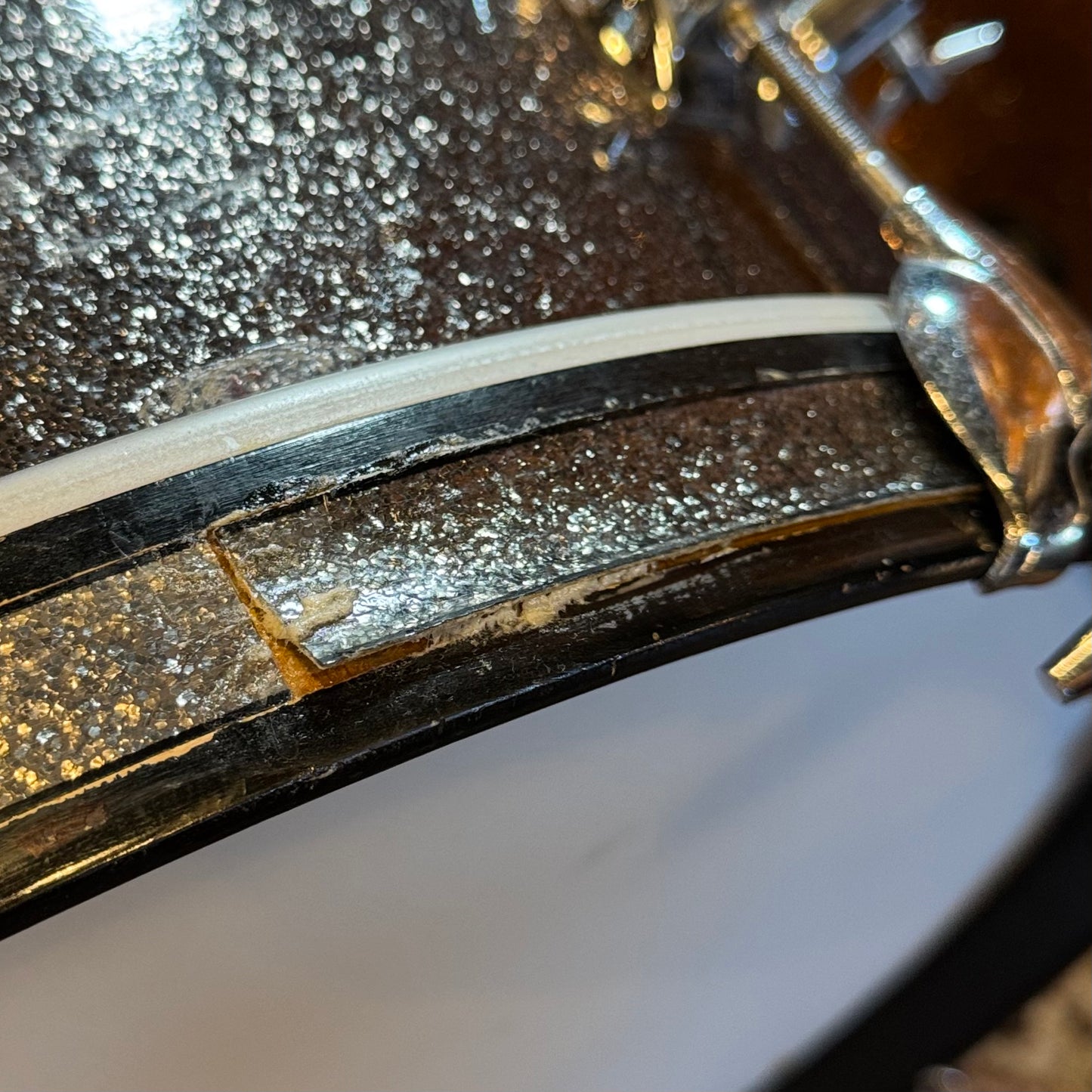 VINTAGE 1960's Gretsch Round Badge Drum Set in Starlight Sparkle - 14x20, 9x13, 14x14, 16x16, 5.5x14