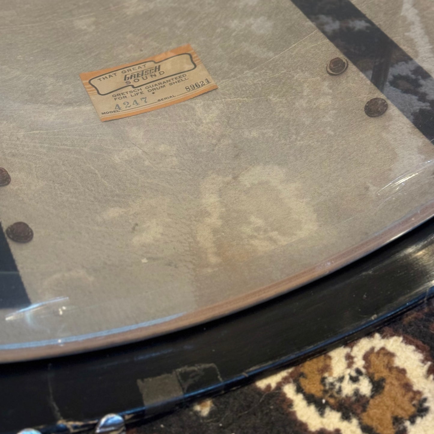VINTAGE 1960's Gretsch Round Badge "Name Band" Outfit in Gold Sparkle - 14x22, 9x13, 16x16
