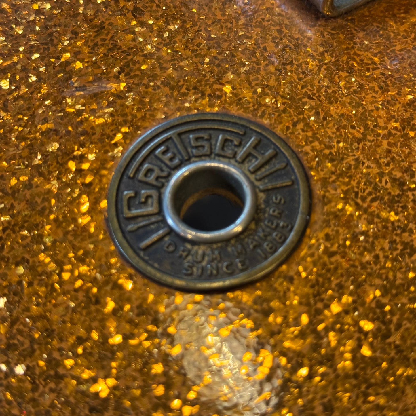 VINTAGE 1960's Gretsch Round Badge "Name Band" Outfit in Gold Sparkle - 14x22, 9x13, 16x16