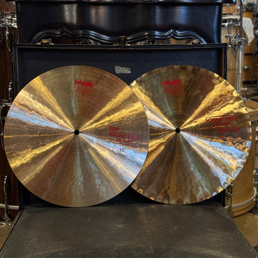 USED Paiste 15" 2002 Sound Edge Hi-Hats - 1160/1248g