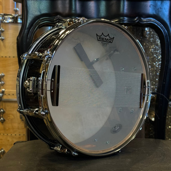 NEW Gretsch 5.5x14 USA Custom Snare Drum in Black Glass Glitter with Tone Control & Micro Sensitive