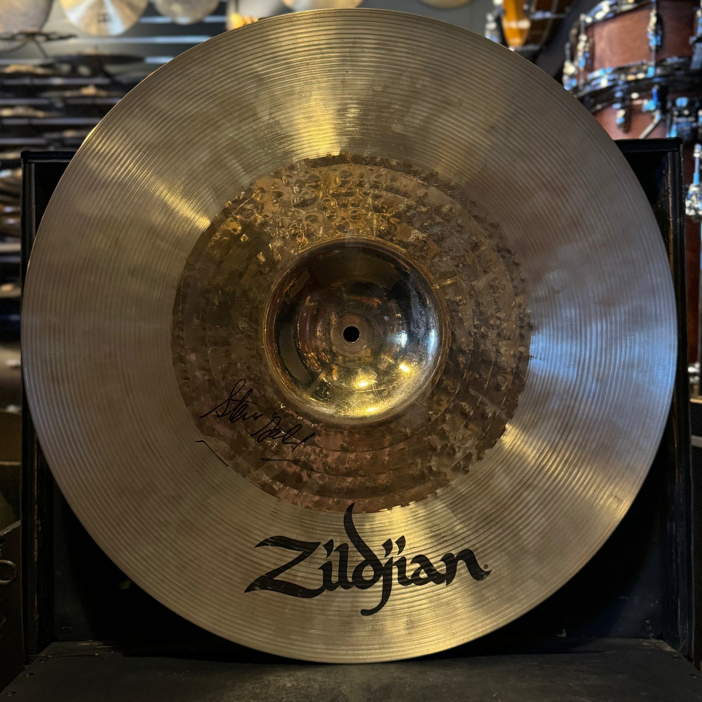 USED Zildjian 20" K Custom Hybrid Ride Cymbal - Signed by Steve Gadd - 2490g