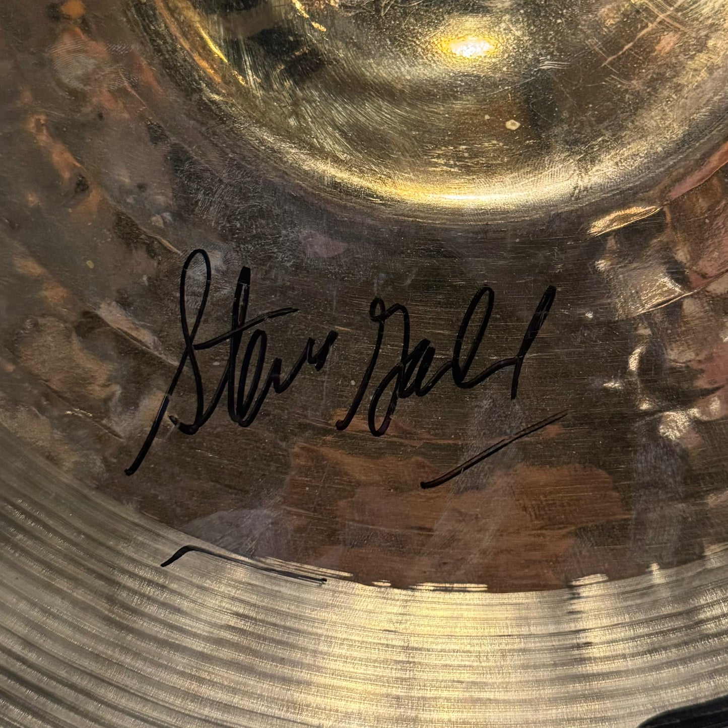 USED Zildjian 20" K Custom Hybrid Ride Cymbal - Signed by Steve Gadd - 2490g