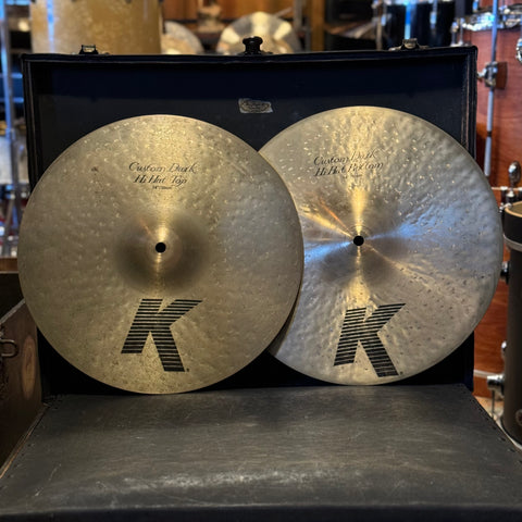 USED ZIldjian 14" K Custom Dark Hi-Hat Cymbals - 1060/1276g