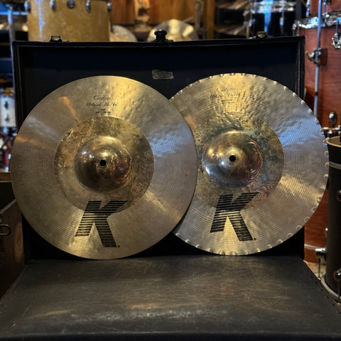 USED Zildjian 14" K Custom Hybrid Hi-Hat Cymbals - 1136/1358g