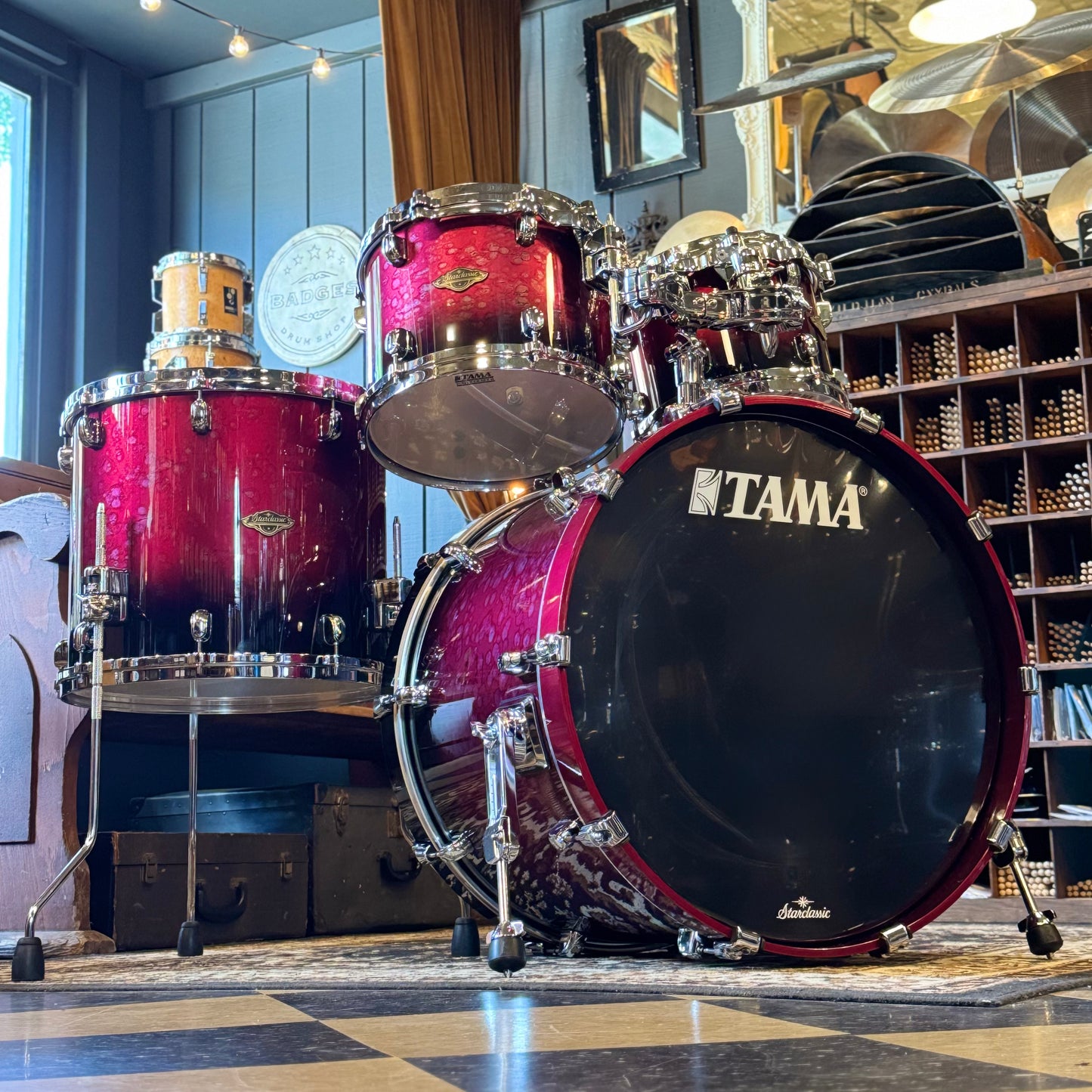 USED Tama Starclassic Walnut/Birch in Molten Raspberry Burst - 16x22, 8x10, 9x12, 14x16