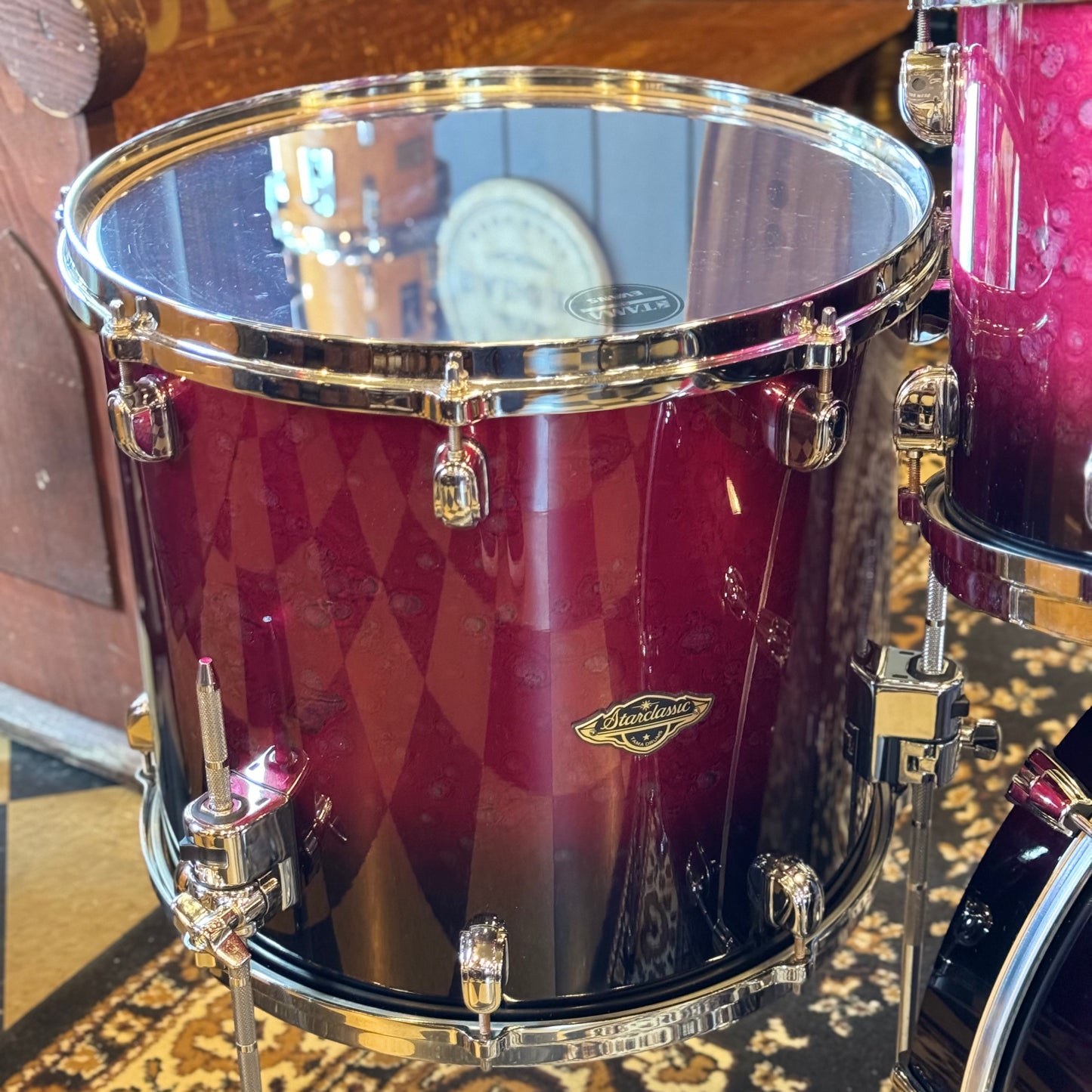 USED Tama Starclassic Walnut/Birch in Molten Raspberry Burst - 16x22, 8x10, 9x12, 14x16