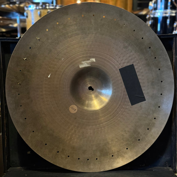 VINTAGE 1960's A. Zildjian 20" No Stamp Ride Cymbal - Drilled for Thirty Six Rivets (Three Installed) - 1936g