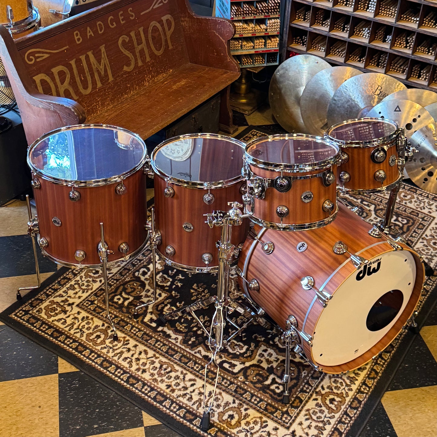 USED DW Collectors Maple Mahogany in Natural Hard Satin Mahogany - 16x22, 8x10, 9x13, 16x16, 16x18