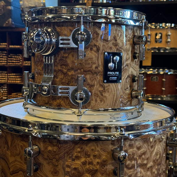 USED Sonor Prolite in Chocolate Burl Veneer - 18x22, 8x10, 9x12, 16x16