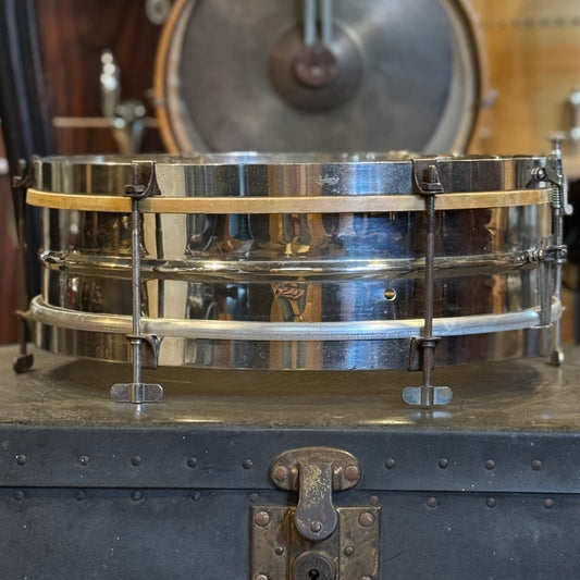 VINTAGE Ludwig & Ludwig 1920s-30s 3.5x13 Junior Orchestral Brass Snare Drum