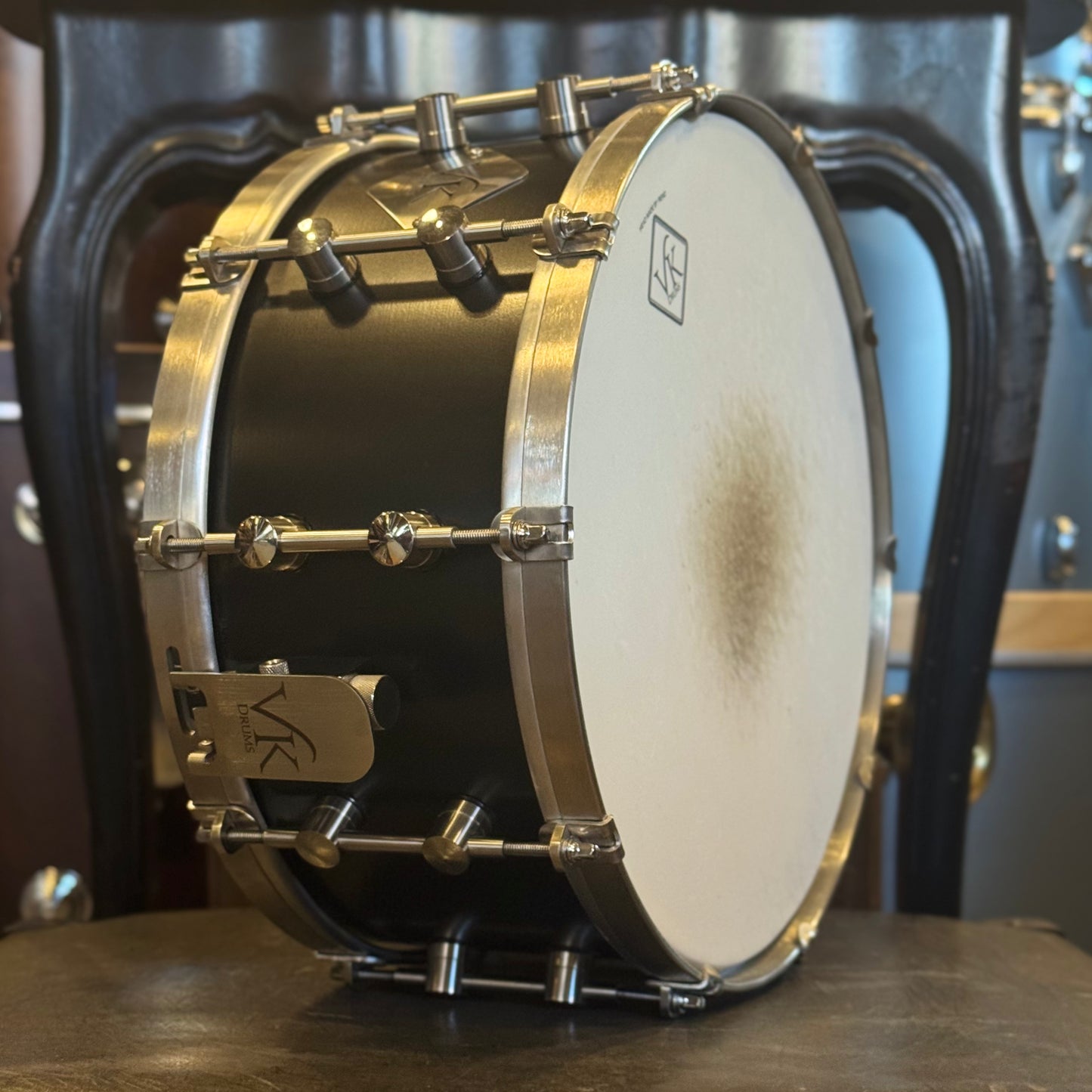 USED VK 6.5x14 Black Magnesium Snare Drum