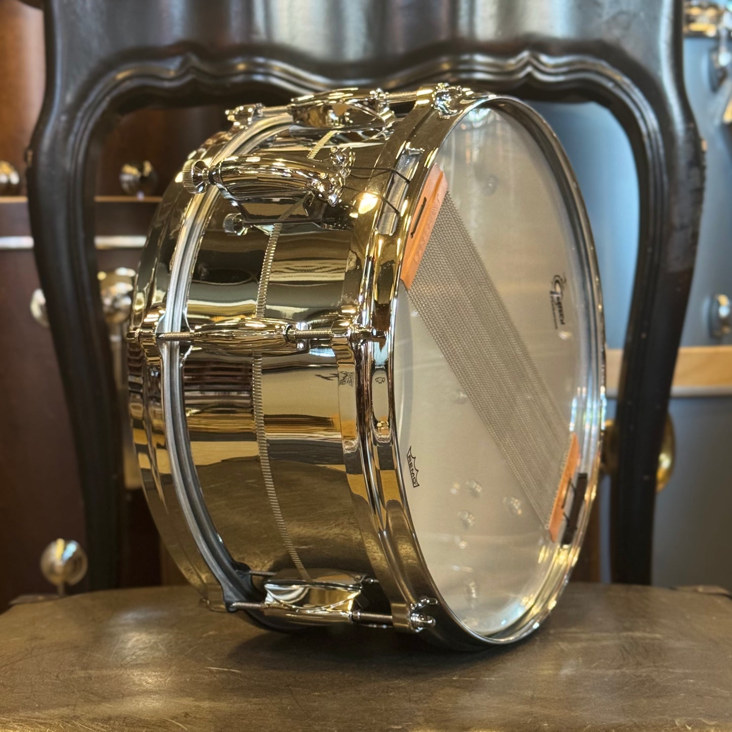 USED Gretsch 6x13 USA Custom Chrome over Brass Snare Drum
