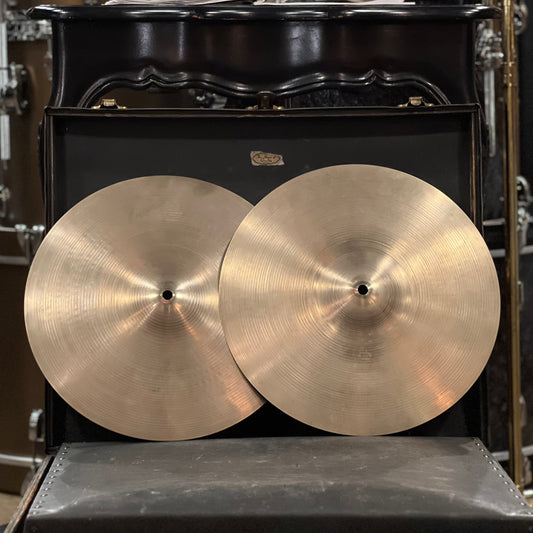 VINTAGE 1970's A. Zildjian 14" New Beat Hi-Hats - 875/1241g