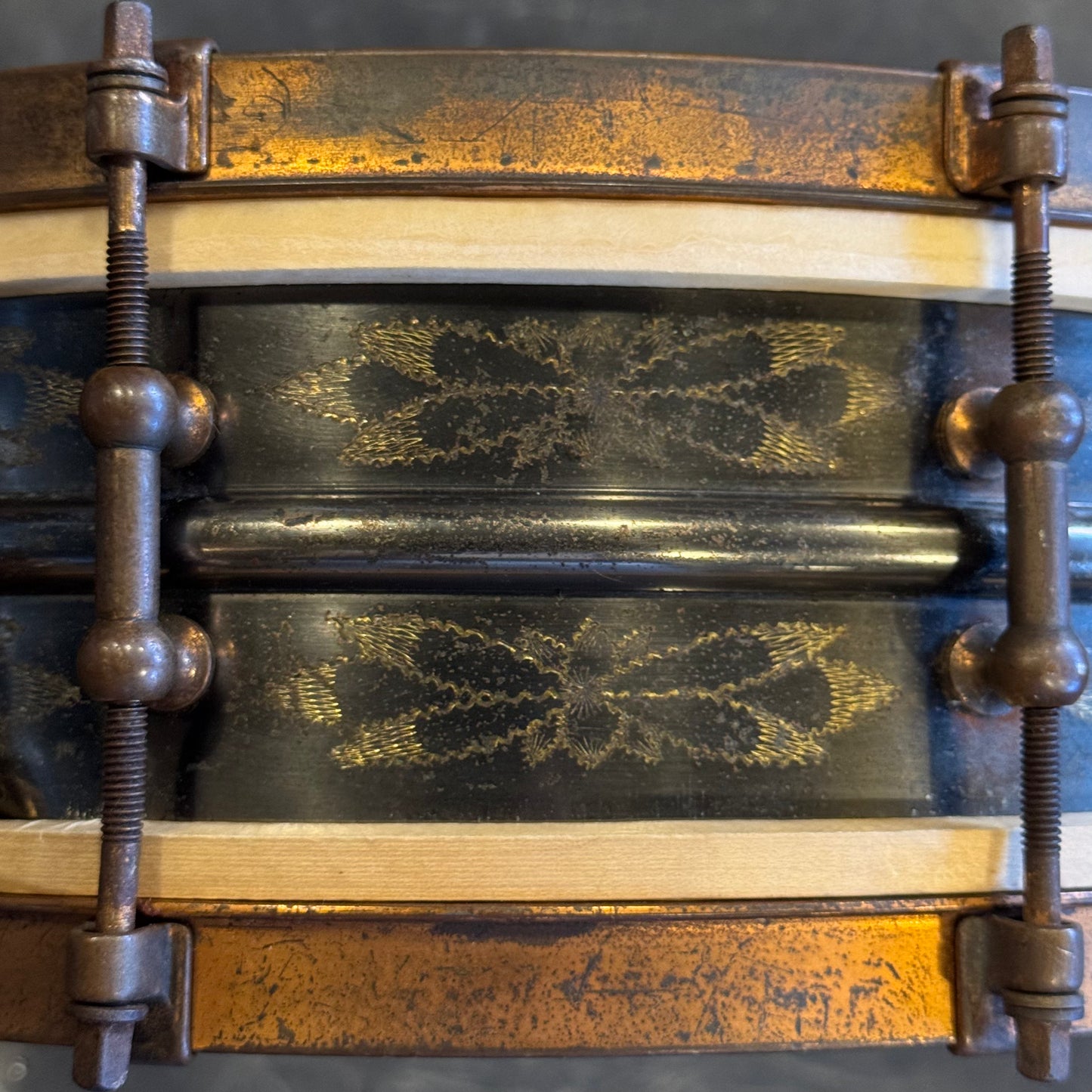 VINTAGE 1927 Ludwig 4x14 De Luxe Super Ludwig "Black Beauty" Super Sensitive Dance Model