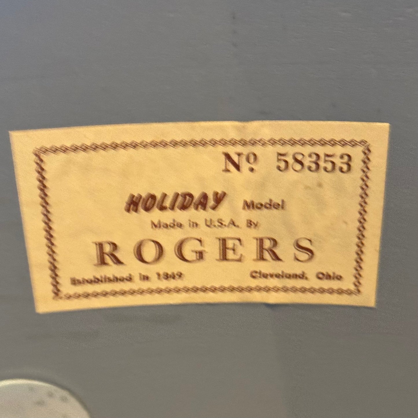 VINTAGE 1960's Rogers Cleveland Era Holiday Outfit Drum Set in White Marine Pearl - 14x20, 8x12, 14x14