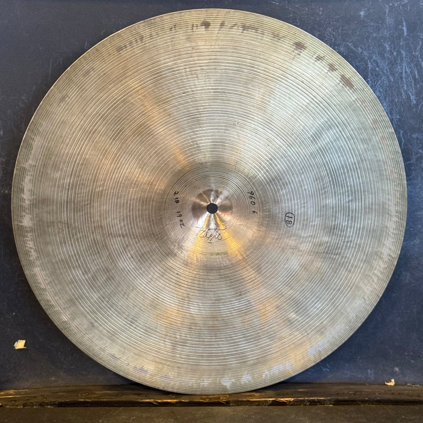 VINTAGE K. Zildjian Istanbul 15" Intermediate Stamp Hi-Hat Top Cymbal - 960g