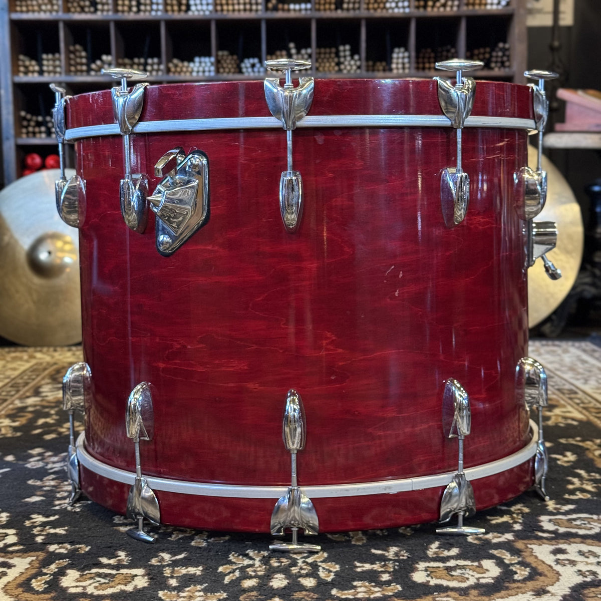 VINTAGE 1980's Gretsch Square Badge Drum Set in Rosewood Gloss - 16x22, 10x12, 11x13, 14x16