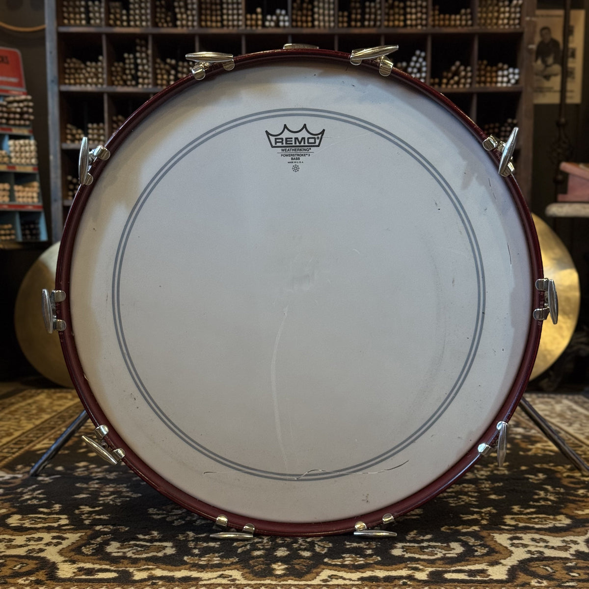 VINTAGE 1980's Gretsch Square Badge Drum Set in Rosewood Gloss - 16x22, 10x12, 11x13, 14x16