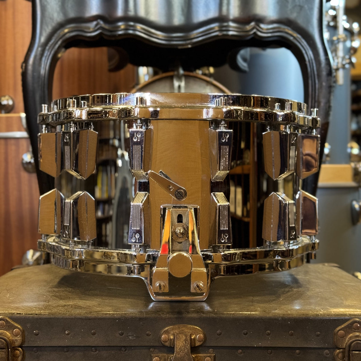 VINTAGE 1980's Sonor Signature Horst Link 8x14 HLD-588 Ferromanganese Steel Snare Drum