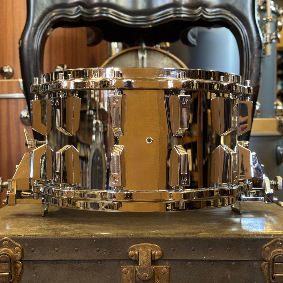 VINTAGE 1980's Sonor Signature Horst Link 8x14 HLD-588 Ferromanganese Steel Snare Drum