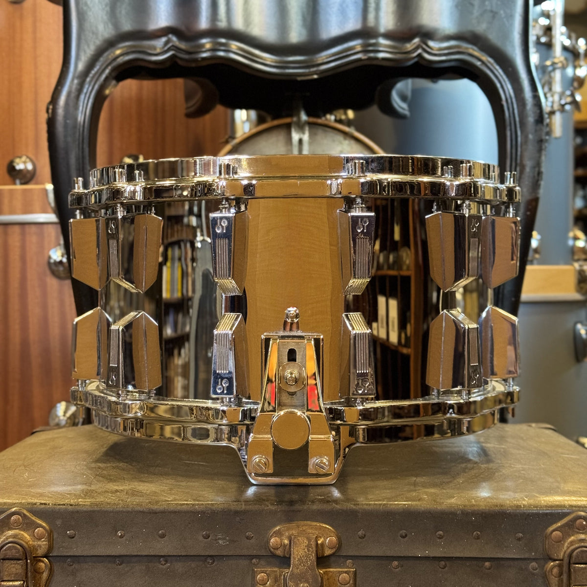 VINTAGE 1980's Sonor Signature Horst Link 8x14 HLD-588 Ferromanganese Steel Snare Drum