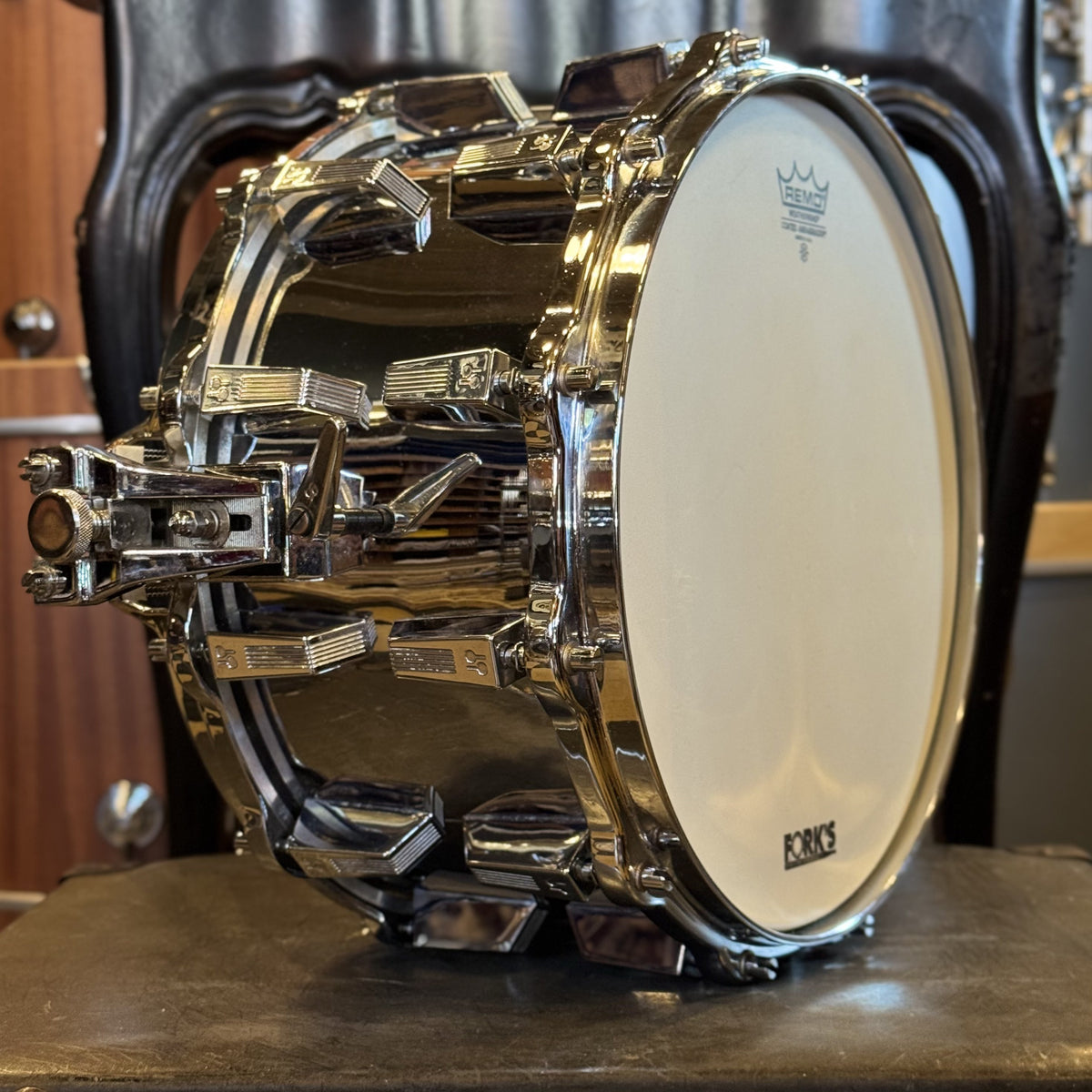 VINTAGE 1980's Sonor Signature Horst Link 8x14 HLD-588 Ferromanganese Steel Snare Drum
