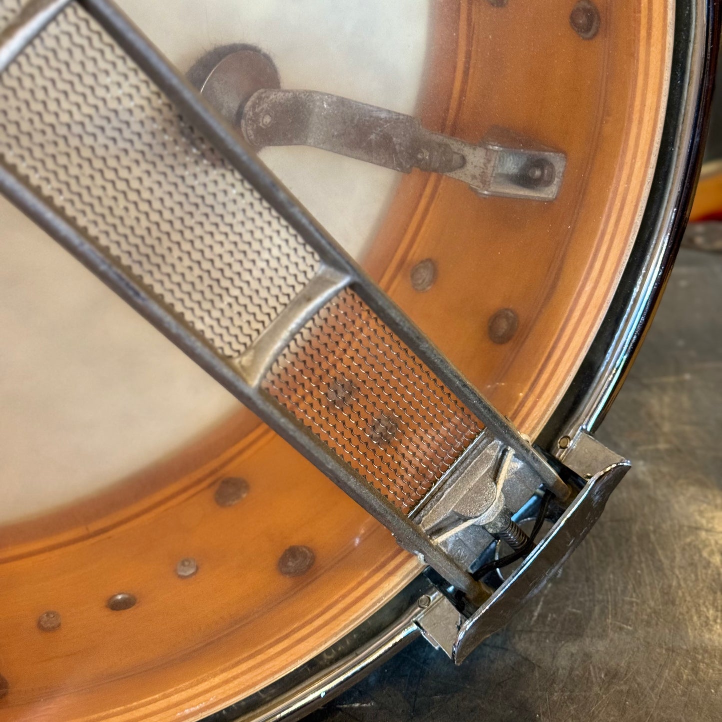 VINTAGE 1960's Cleveland Era 5x14 Wood Dynasonic in White Marine Pearl