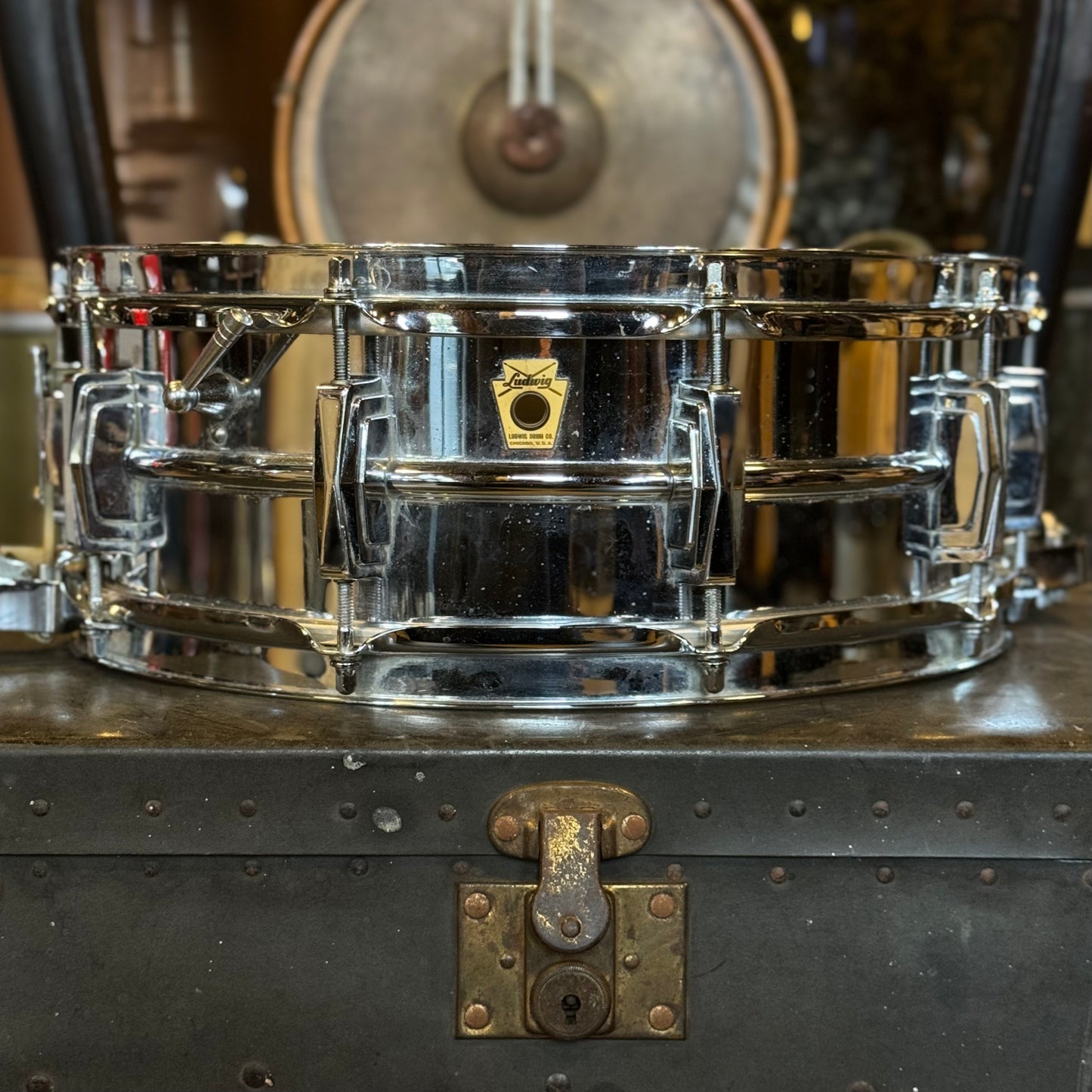 VINTAGE 1961 Ludwig 5x14 No. 410 Pre-Serial Chrome over Aluminum Super Sensitive