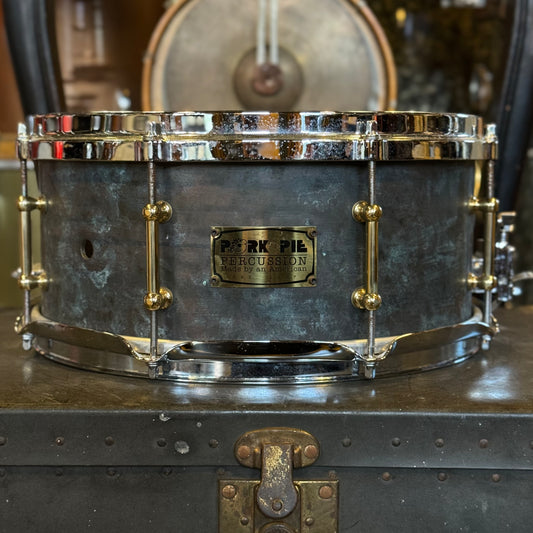 USED Pork Pie Percussion 6.5x13 Heavy Raw Brass Snare