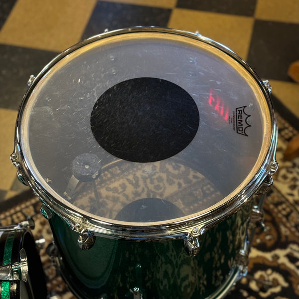 VINTAGE 1970's Slingerland Rewrapped in Green Sparkle - 14x22, 9x13, 16x16