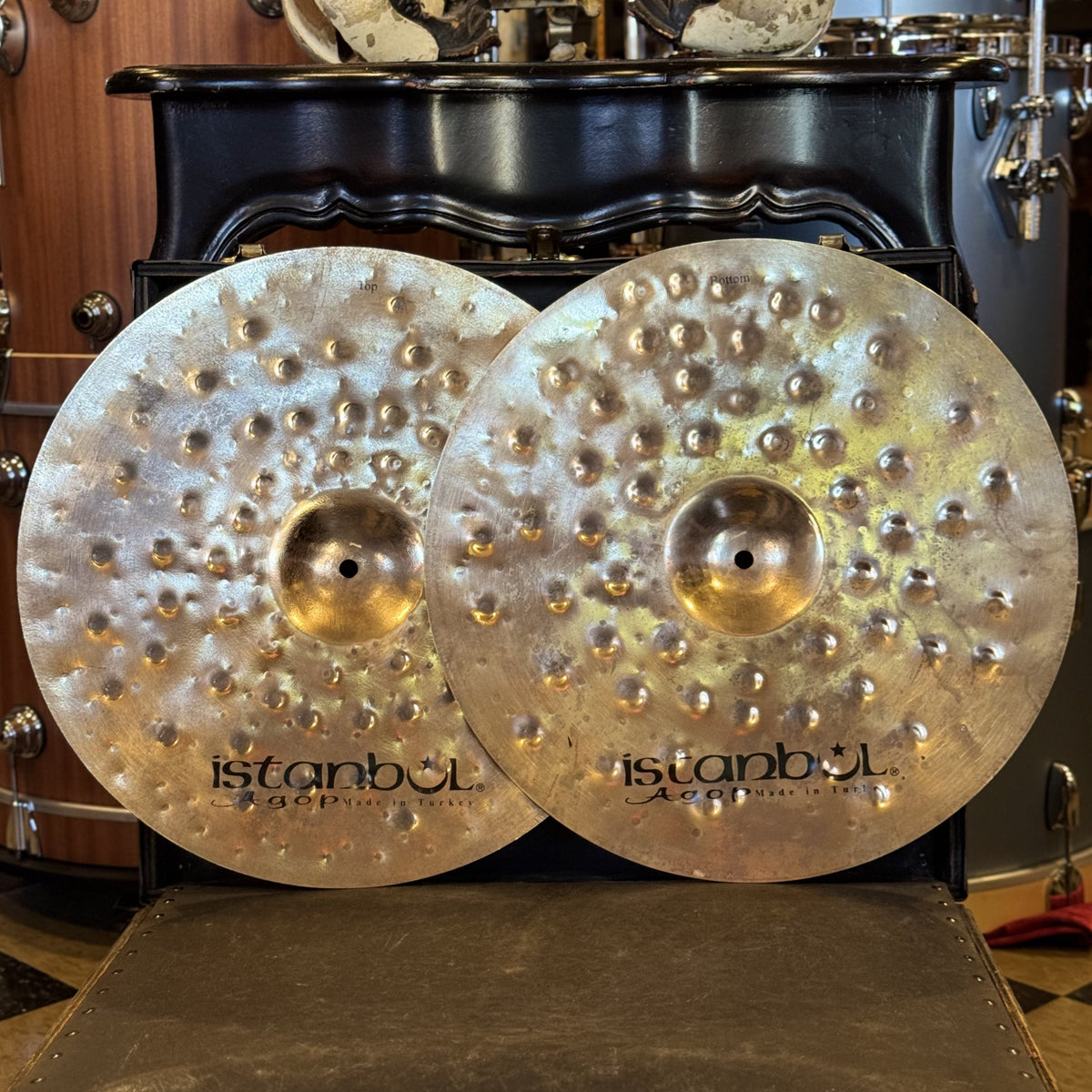NEW Istanbul Agop 17" Dry Dark Brilliant Hi-Hat Cymbals - 1024/1430g