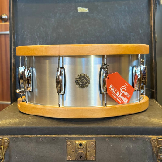 NEW Gretsch 6.5x14 Wood Hoop Aluminum Snare Drum