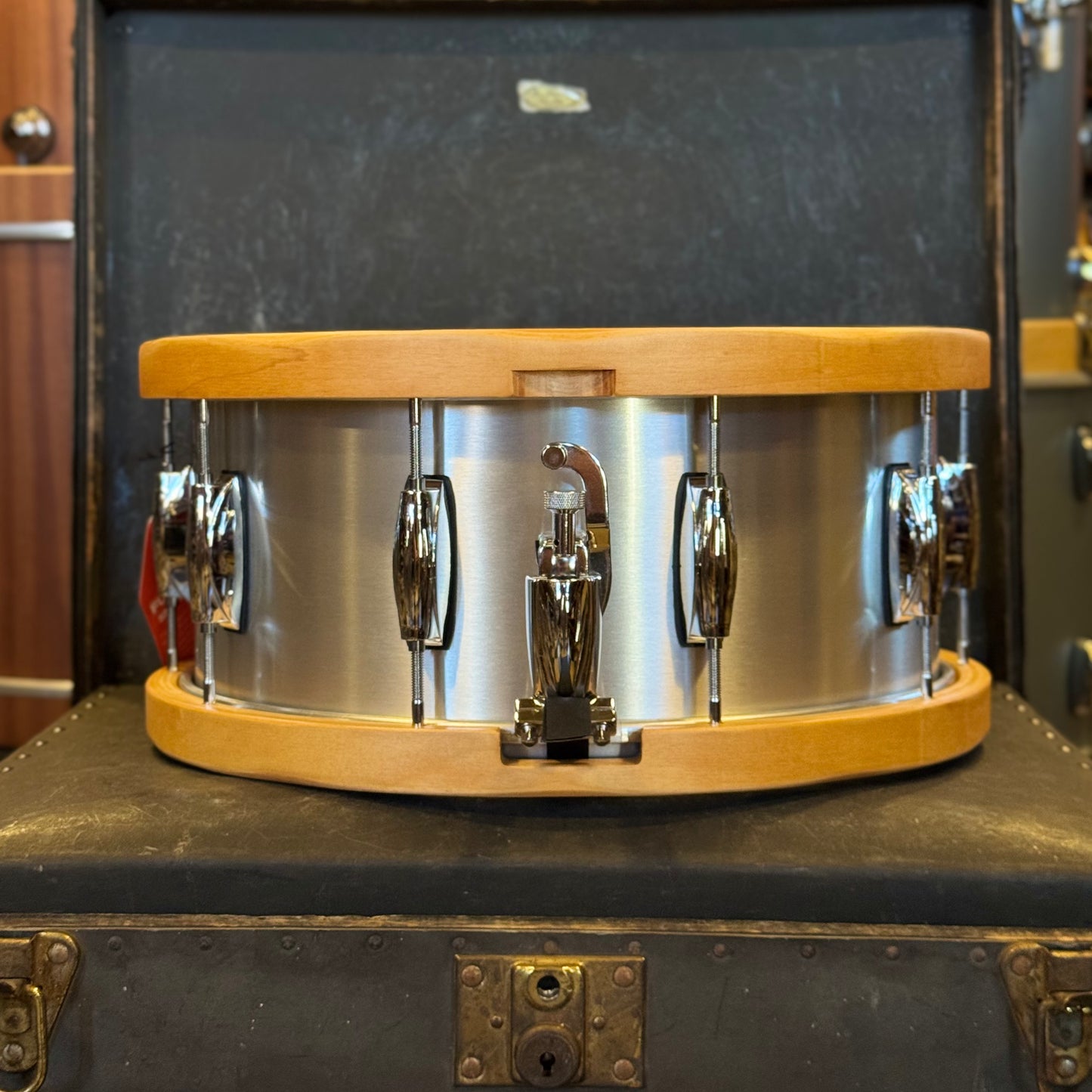 NEW Gretsch 6.5x14 Wood Hoop Aluminum Snare Drum