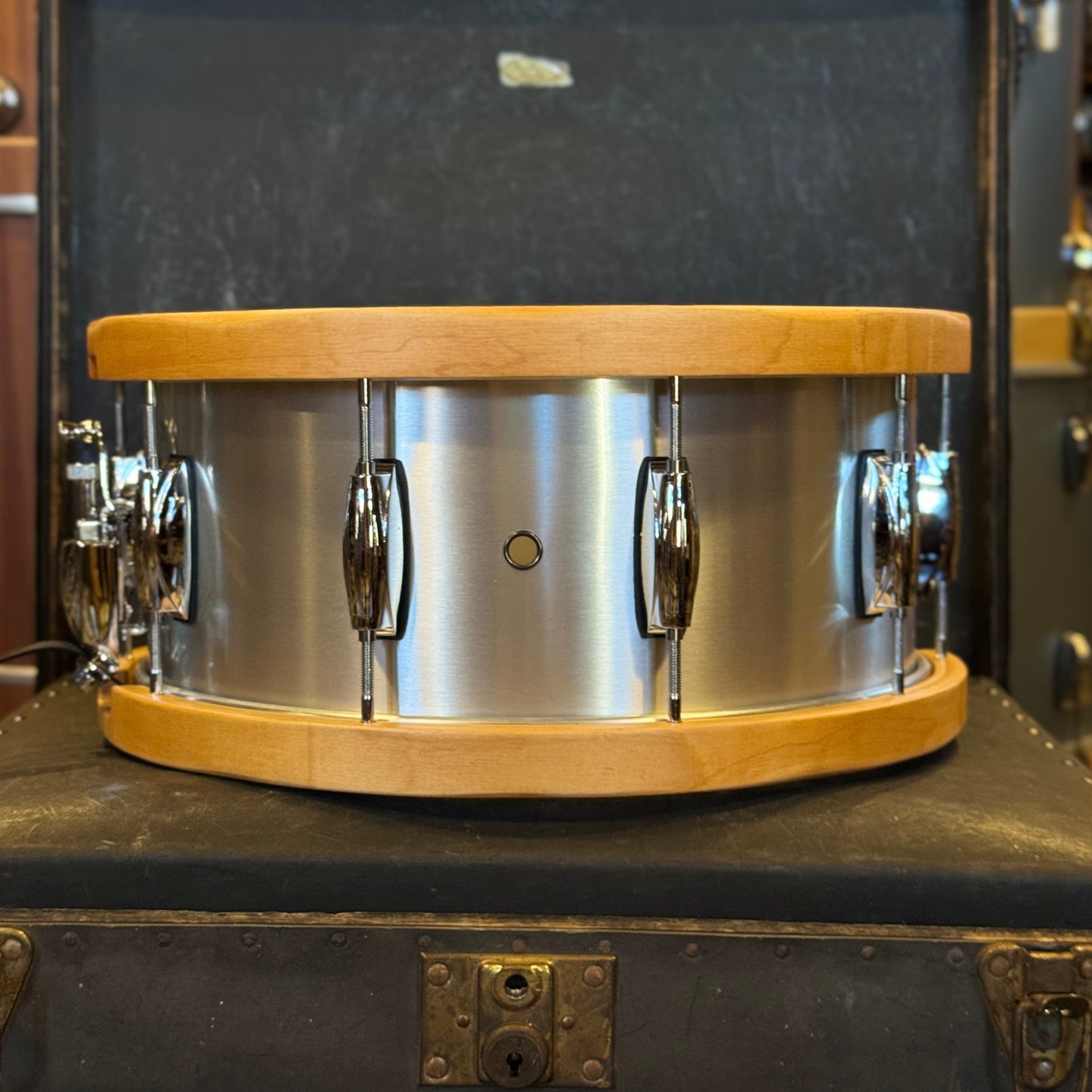 NEW Gretsch 6.5x14 Wood Hoop Aluminum Snare Drum