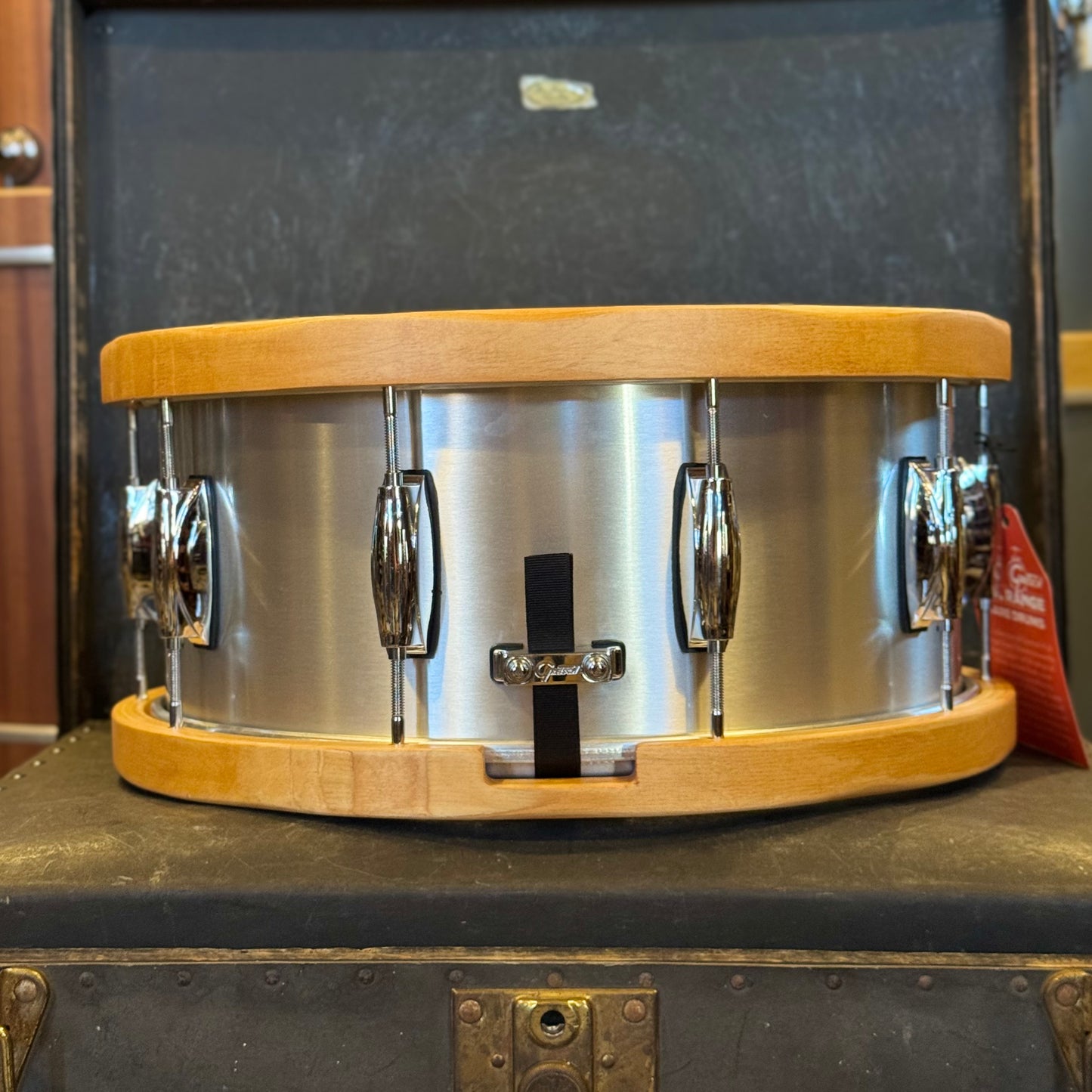 NEW Gretsch 6.5x14 Wood Hoop Aluminum Snare Drum