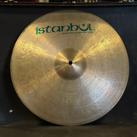 VINTAGE 1980's Istanbul Pre-Split Green Label 16" Thin Crash Cymbal - 874g