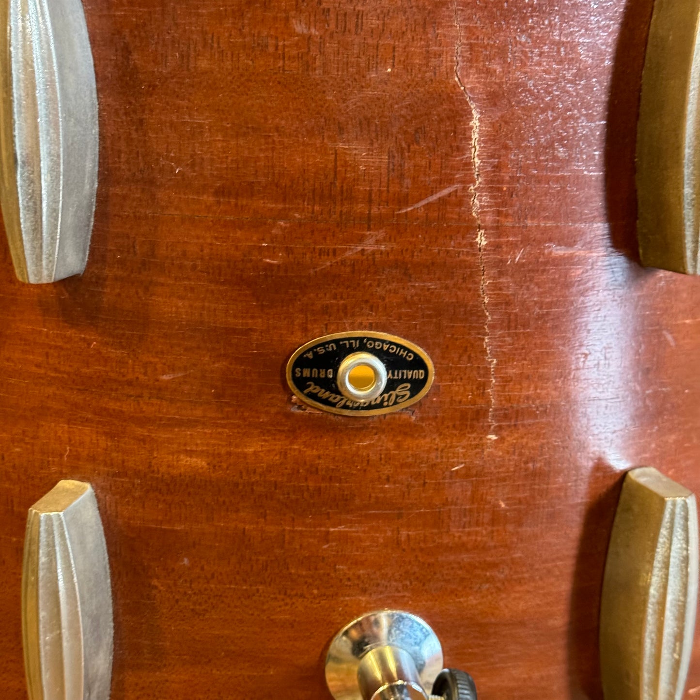 VINTAGE 1950's Slingerland Radio King in Natural Mahogany w/ Resized Bass Drum - 14x20, 9x13, 16x16.