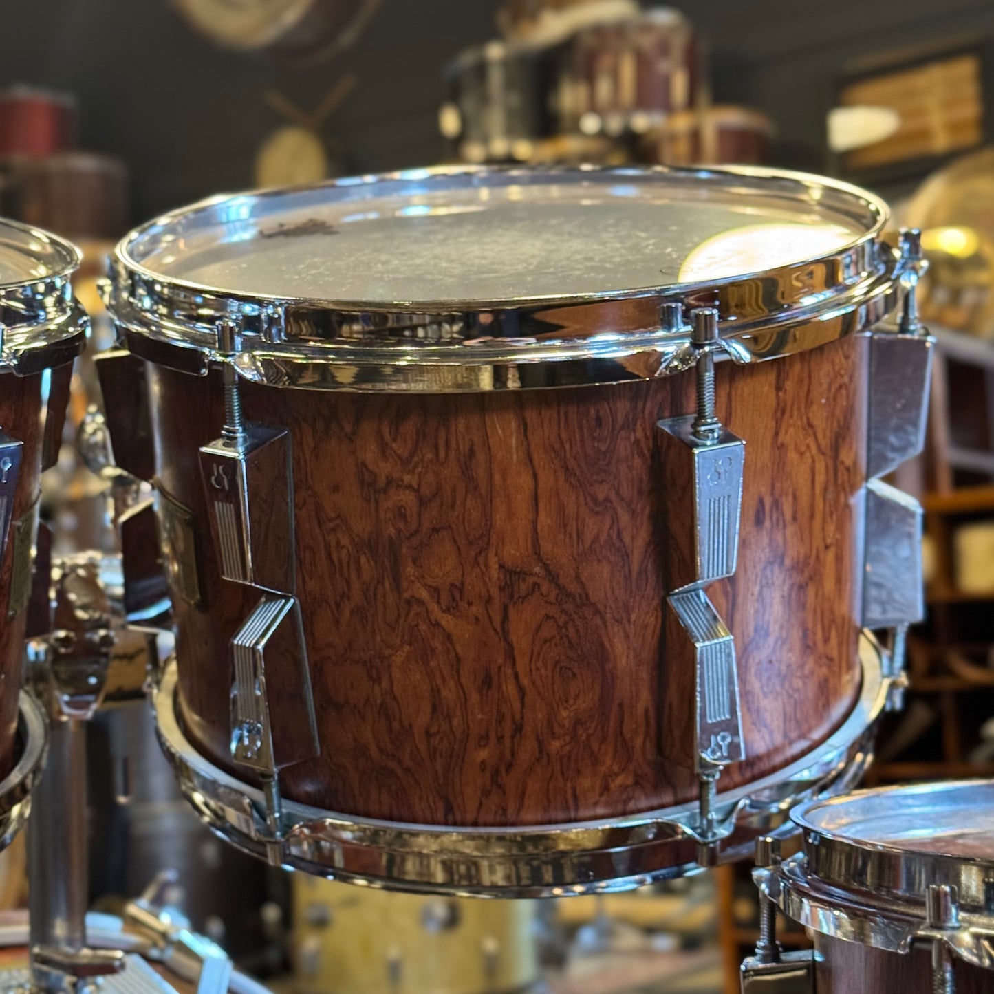 VINTAGE 1980's Sonor Signature Horst Link Drum Set in African Bubinga - 16x20, 8x10, 8x12, 14x14