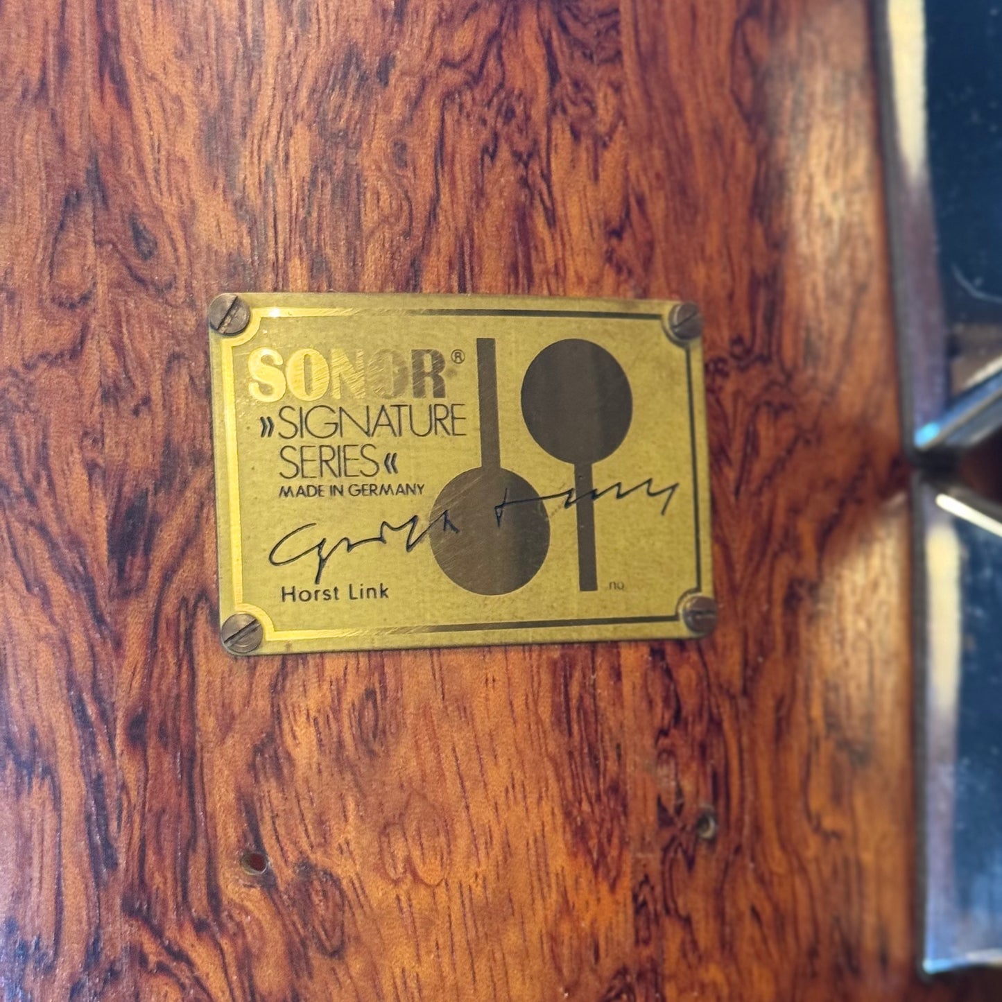 VINTAGE 1980's Sonor Signature Horst Link Drum Set in African Bubinga - 16x20, 8x10, 8x12, 14x14