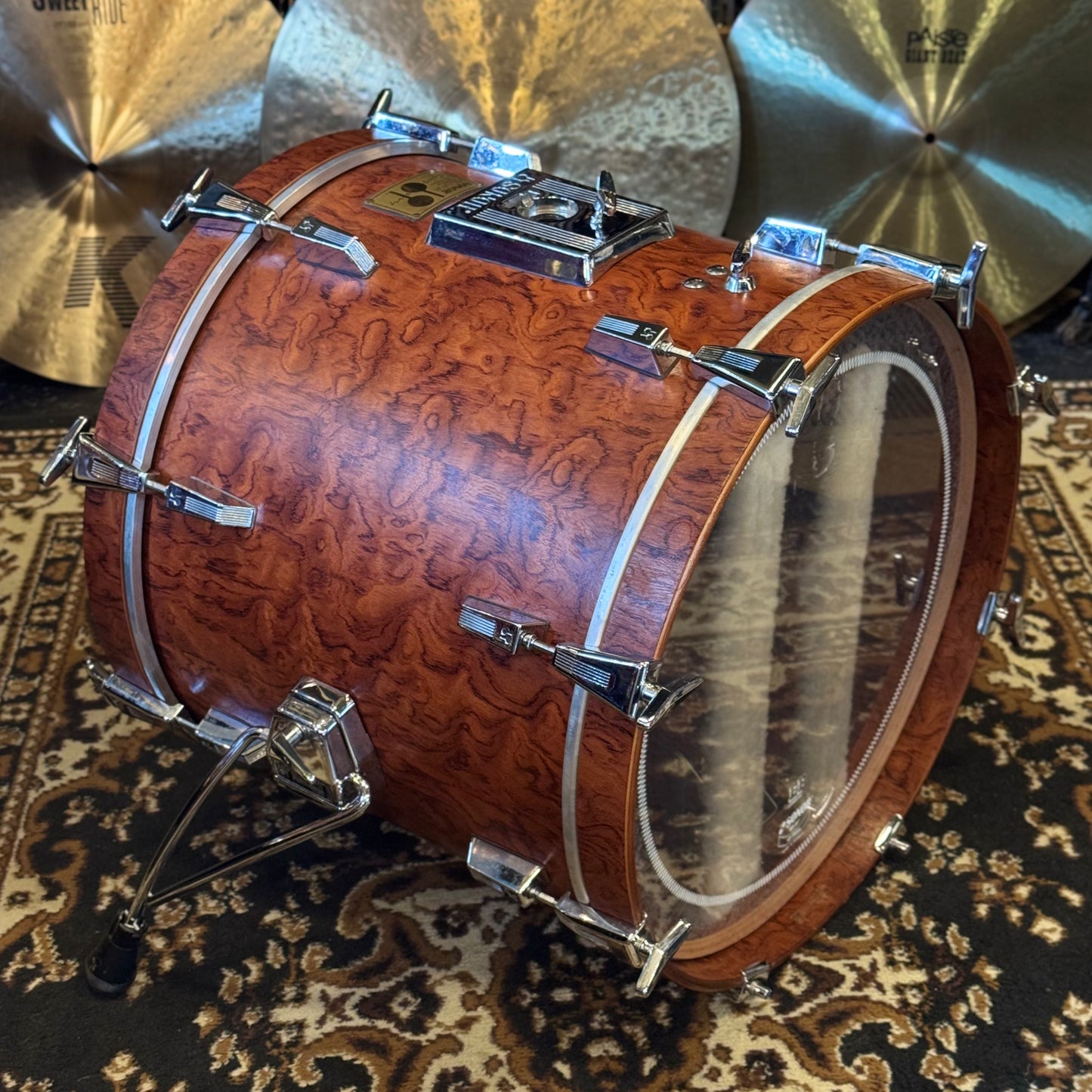 VINTAGE 1980's Sonor 17x20 Signature Horst Link Heavy Beech Shell Bass Drum in African Bubinga