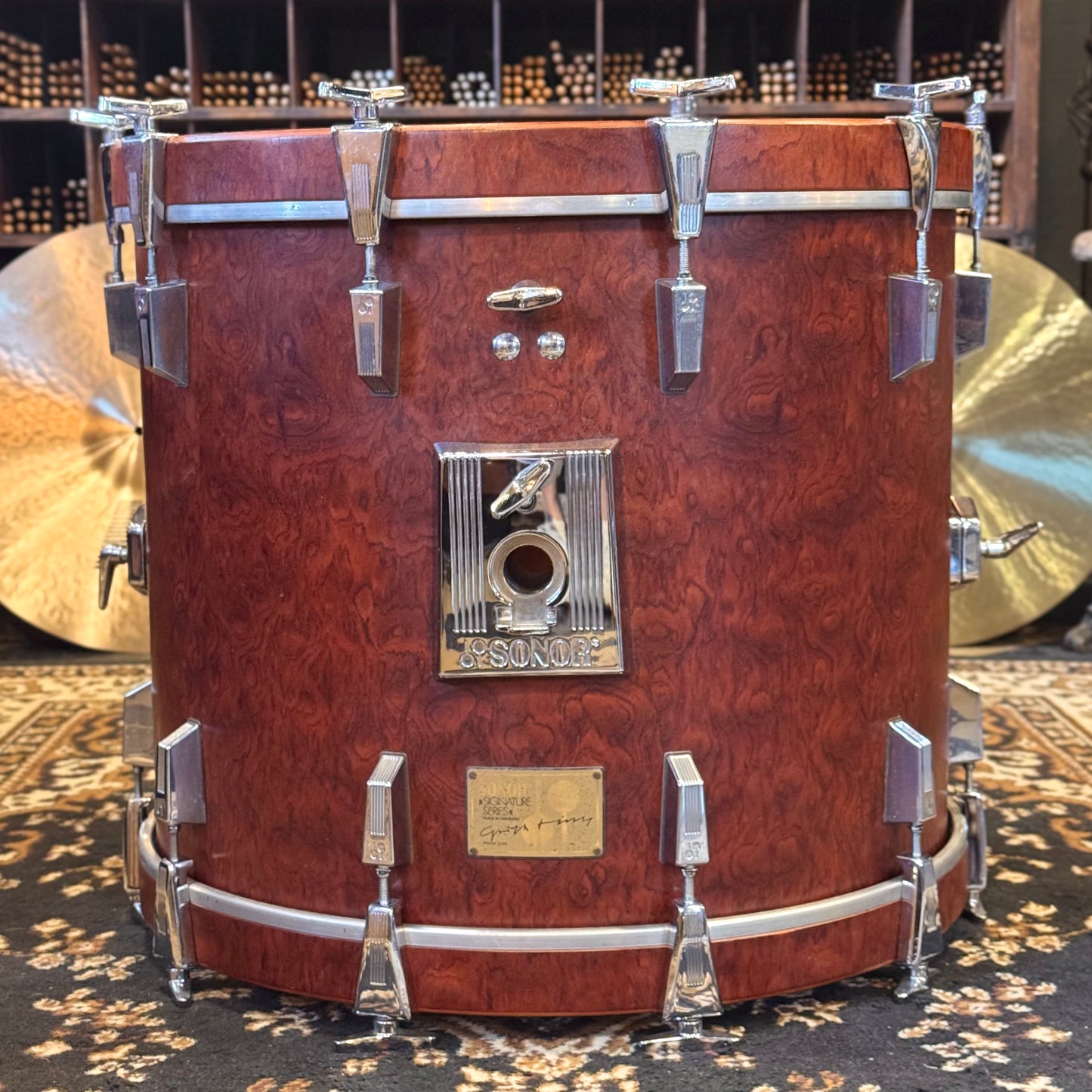 VINTAGE 1980's Sonor 18x22 Signature Horst Link Heavy Beech Shell Bass Drum in African Bubinga